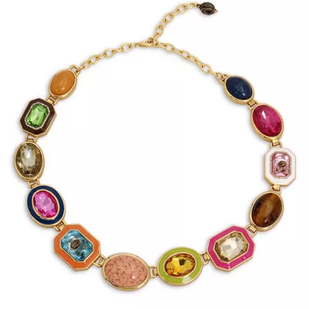 Kurt Geiger Gold And Orange Necklace With Elegant Design Bb